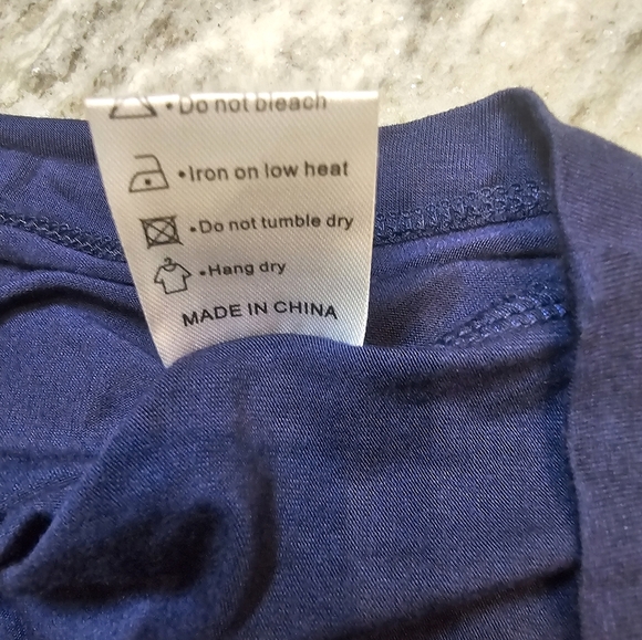 Korsis Navy Blue Empire Waist Pocket Dress Women’s Size Large Long Sleeve - Picture 6 of 8